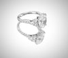 Oval cut lab grown diamond ring