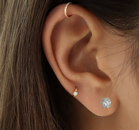 Boucles d'oreilles en diamant de culture