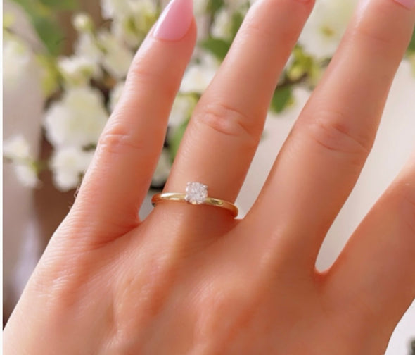 Bague solitaire en diamant