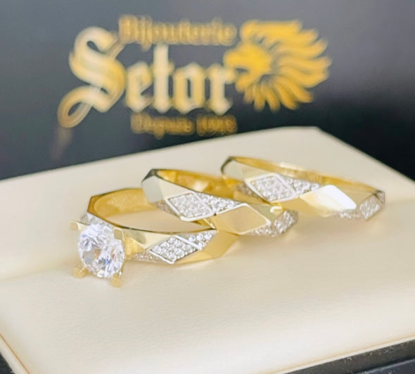 Trio wedding rings