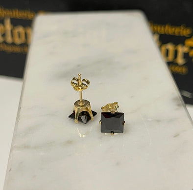 Black stud earrings