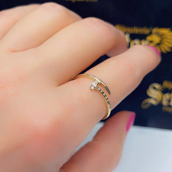 Mini stackable nail ring