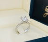 Princess white gold solitaire WDR061