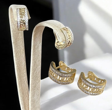 Greek key earrings