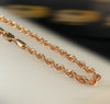 Rose gold rope chain