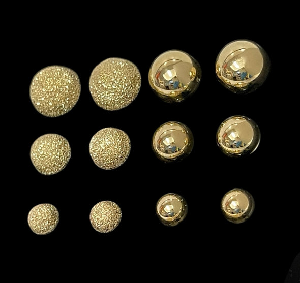 Semi orb stud earrings