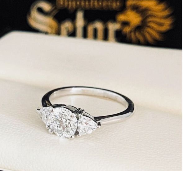 Trinity lab grown diamond ring