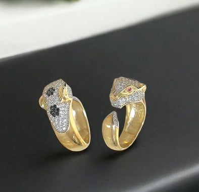 Red eyes panther ring