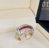 Bague rubis et diamant