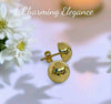 Semi orb stud earrings