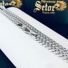 White gold cuban link chain MC163 - Bijouterie Setor