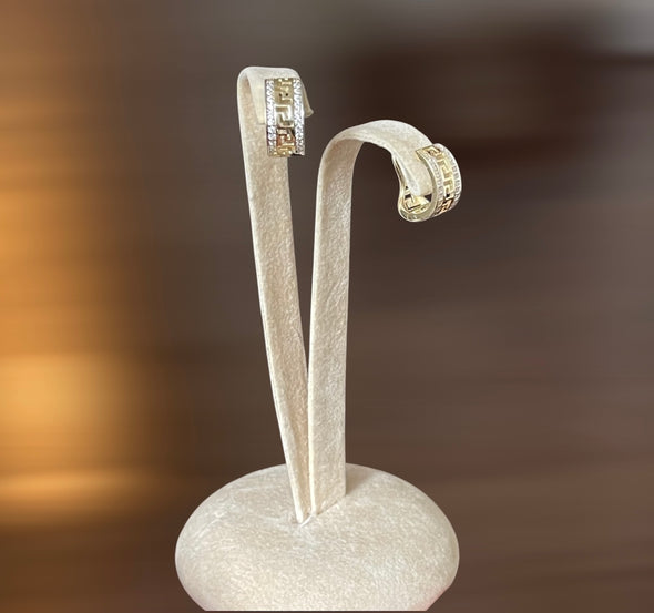 Greek key earrings