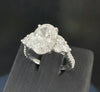 Oval cut lab grown diamond ring