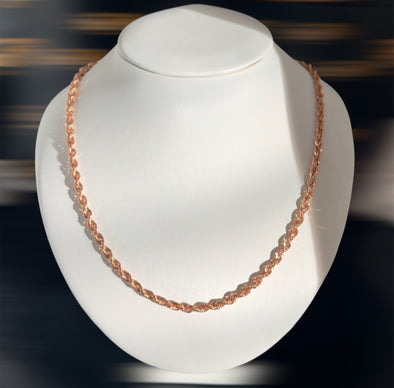 Rose gold rope chain