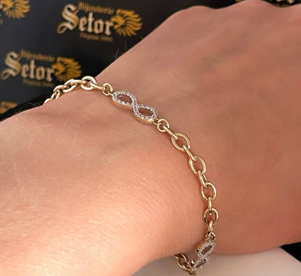 Triple infinity bracelet