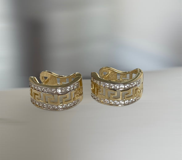 Greek key earrings