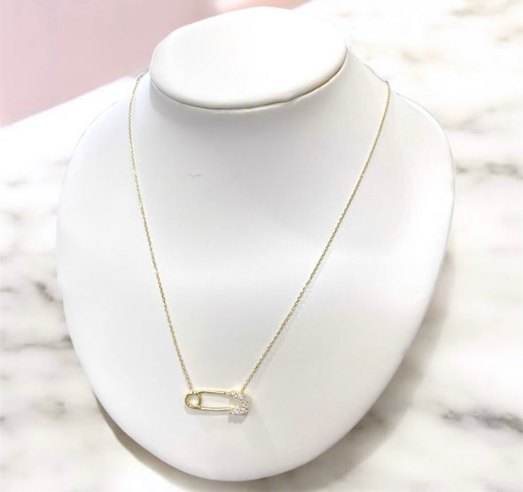 Safety pin necklace