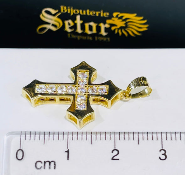 Pendentif croix double face