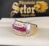 Bague rubis et diamant