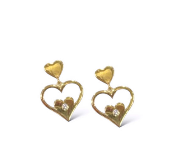 Grandpa’s choice triple heart earrings