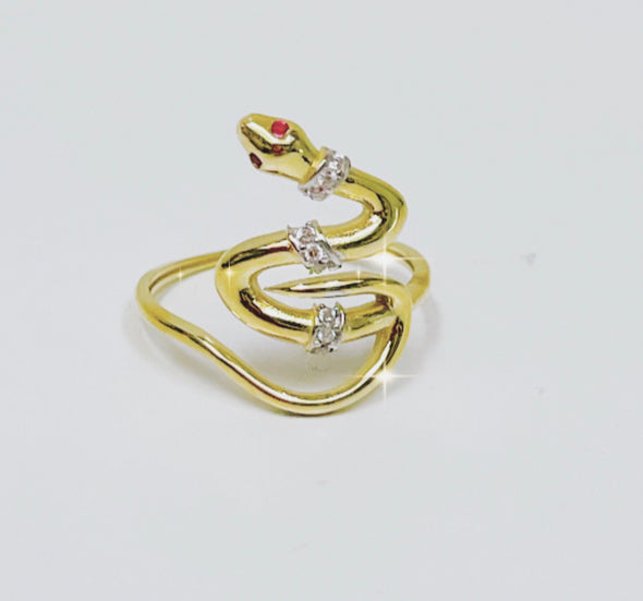 Slithering snake ring