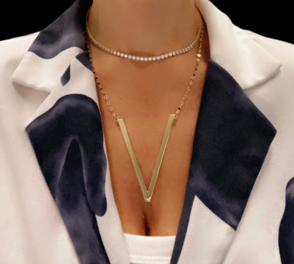 Collier en "V" NC086