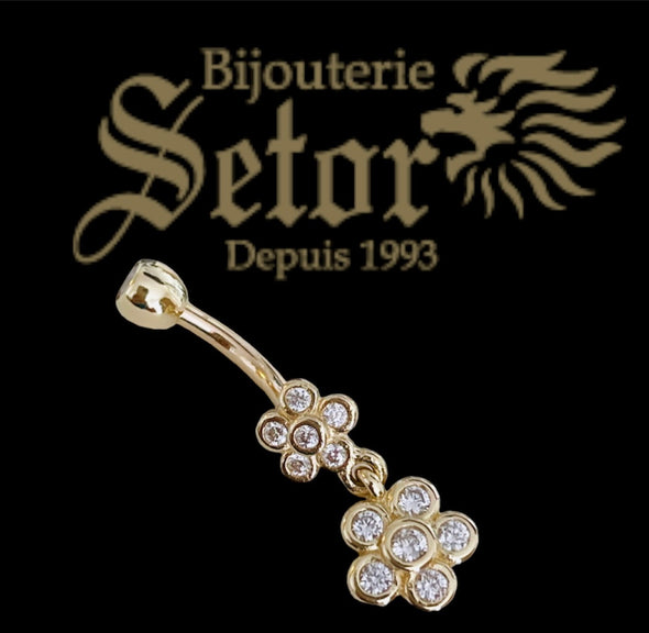 Piercing ventre fleur BP033 - Bijouterie Setor