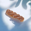 Rose gold & diamonds Knots ring