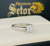 Princess white gold solitaire WDR061