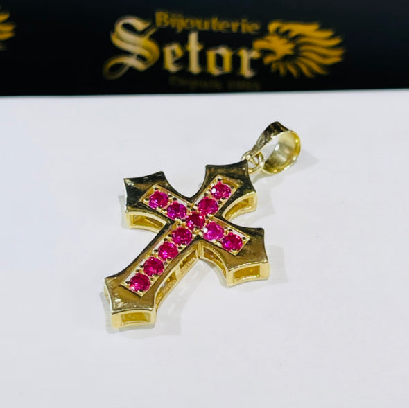 Pendentif croix double face