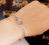 Bracelet cadenas en or blanc WB128