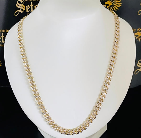 Two tone diamond cut Monaco chain MC166 - Bijouterie Setor