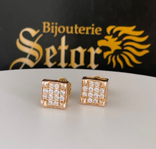 Boucles d'oreilles en diamant de culture