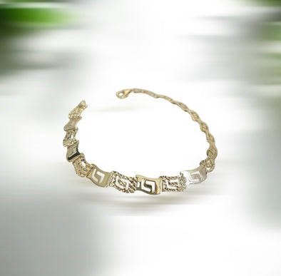 Greek key bracelet