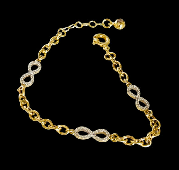 Triple infinity bracelet