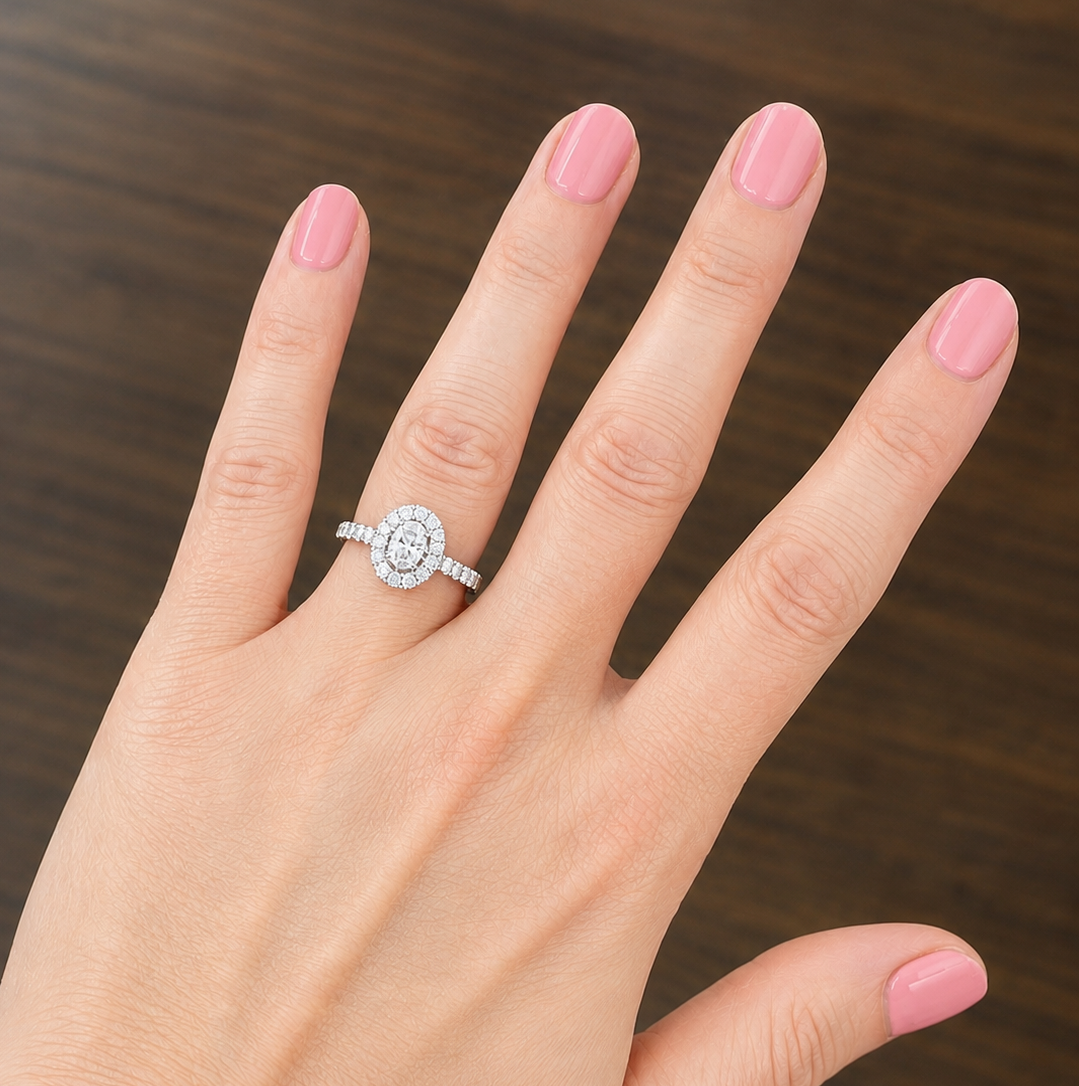Oval Diamond engagement ring
