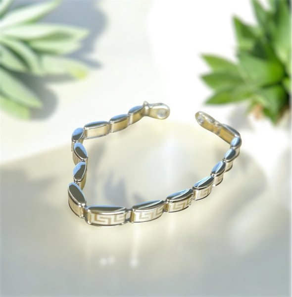 Greek key bracelet