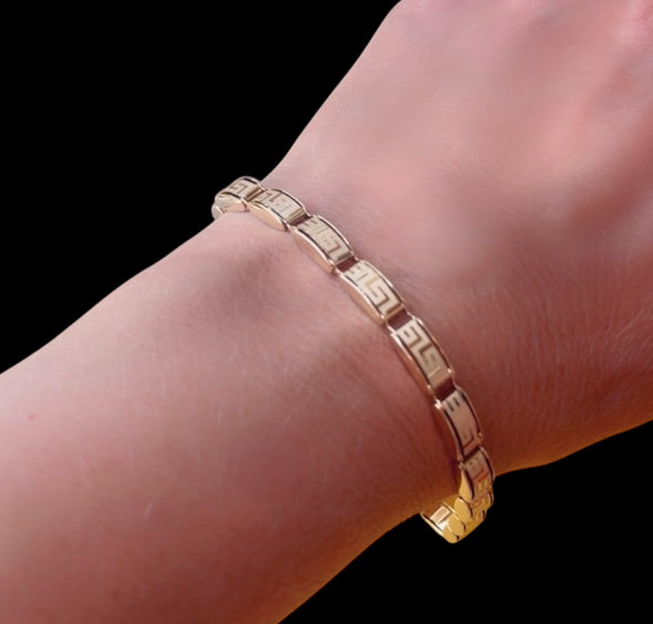 Greek key bracelet
