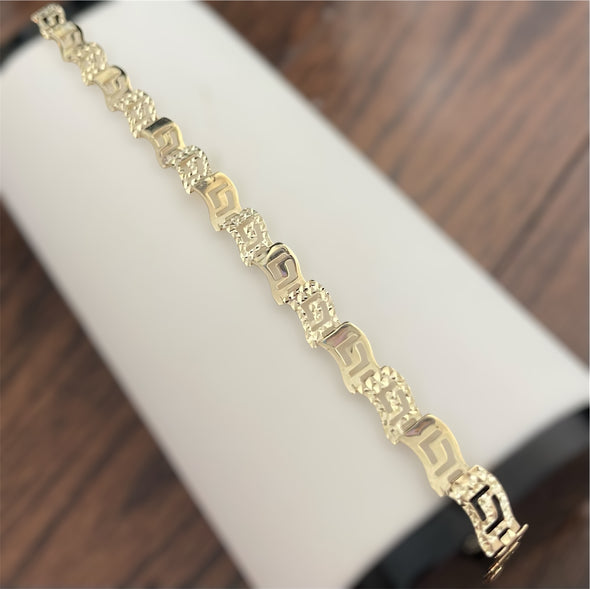 Greek key bracelet