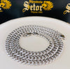 White gold cuban link chain MC163 - Bijouterie Setor