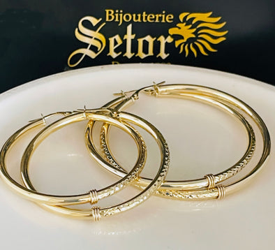 Maggie hoop earrings E282 - Bijouterie Setor