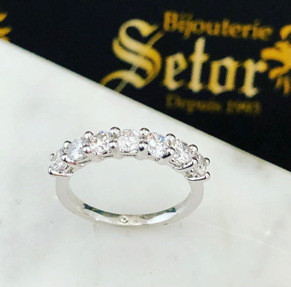 White gold semi eternity WEB033 - Bijouterie Setor