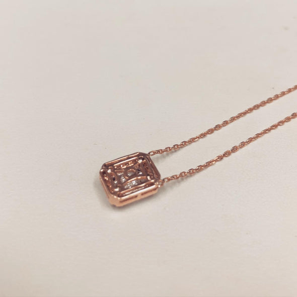 Poppy rose gold diamond necklace DC10 - Bijouterie Setor