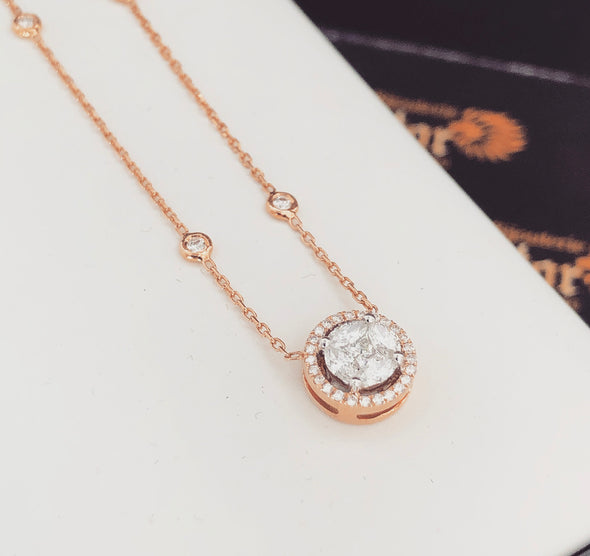 Collier Lynn Rose en or et diamants DN020 - Bijouterie Setor