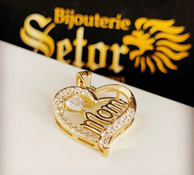 Mom heart pendant P283 - Bijouterie Setor