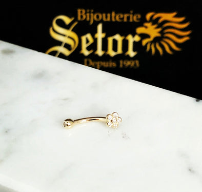 Flower eyebrow piercing BP014 - Bijouterie Setor