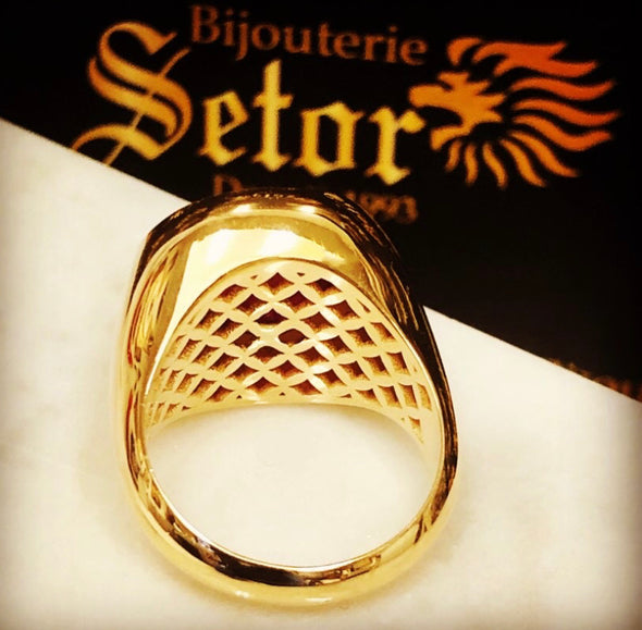 Bague cabochon en diamant écarlate MDR011 - Bijouterie Setor