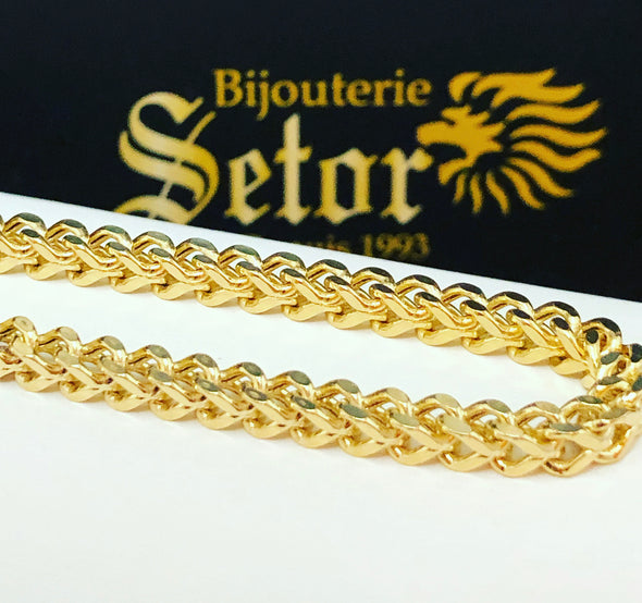 4mm High polished Franco chain MC103 - Bijouterie Setor