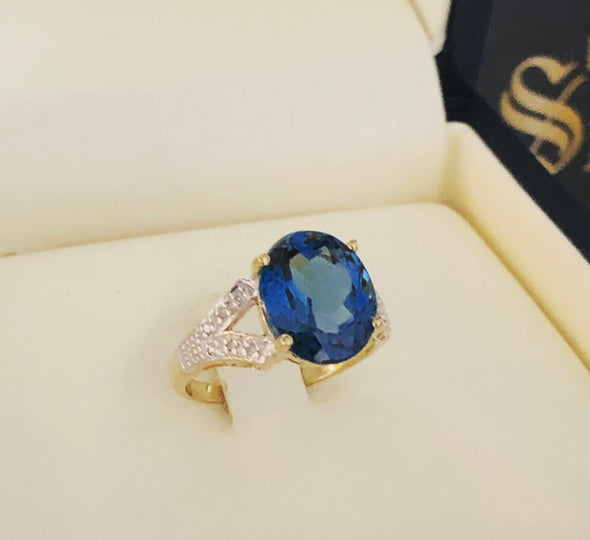 Blue Topaz ring WDR049 - Bijouterie Setor