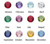 Oval Birthstone stud earrings E160 - Bijouterie Setor